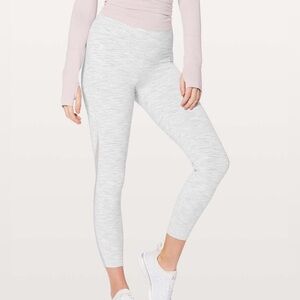 Lululemon Train Times 7/8 Pant leggings *25" size 6 women’s grey mesh W5AOOS